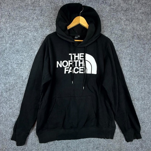 The North Face Other - The North Face Hoodie Mens Large Black White Graphic Print Kangaroo Pockets